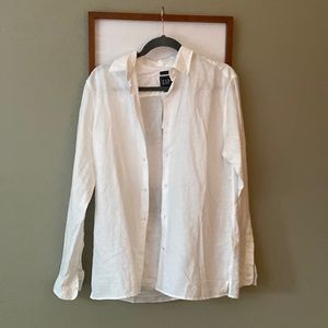 Gap mens linen button down shirt